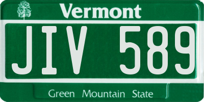 VT license plate JIV589