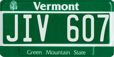 VT license plate JIV607