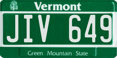 VT license plate JIV649
