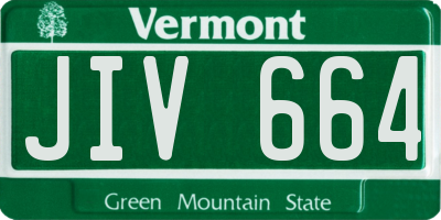 VT license plate JIV664