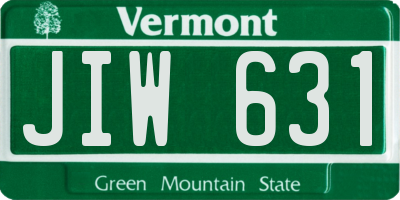 VT license plate JIW631