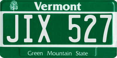 VT license plate JIX527