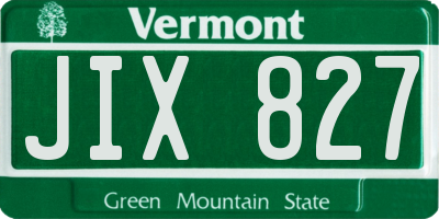VT license plate JIX827