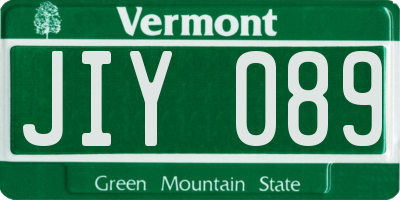 VT license plate JIY089