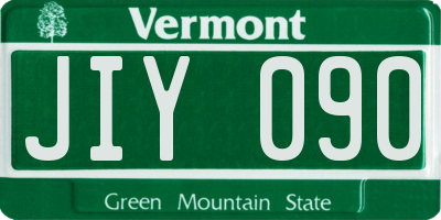 VT license plate JIY090