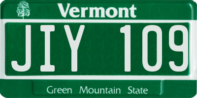 VT license plate JIY109