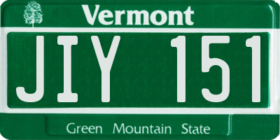 VT license plate JIY151