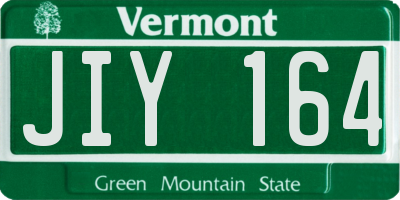 VT license plate JIY164