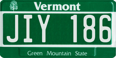 VT license plate JIY186