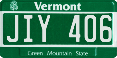 VT license plate JIY406