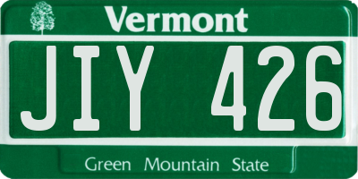 VT license plate JIY426