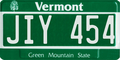 VT license plate JIY454