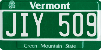VT license plate JIY509