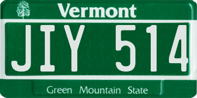 VT license plate JIY514