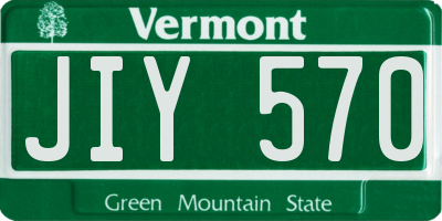 VT license plate JIY570