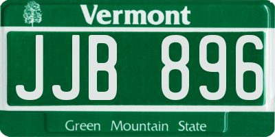 VT license plate JJB896