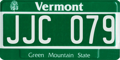 VT license plate JJC079
