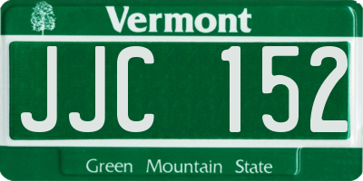 VT license plate JJC152