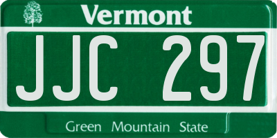 VT license plate JJC297