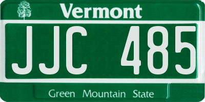 VT license plate JJC485