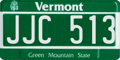VT license plate JJC513