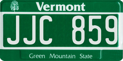 VT license plate JJC859