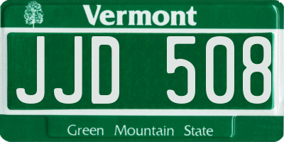 VT license plate JJD508