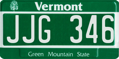 VT license plate JJG346