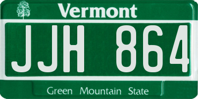 VT license plate JJH864