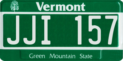 VT license plate JJI157