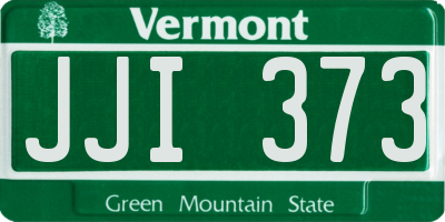 VT license plate JJI373