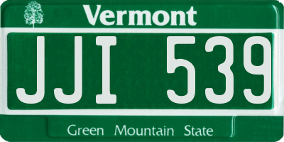 VT license plate JJI539