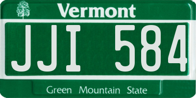 VT license plate JJI584