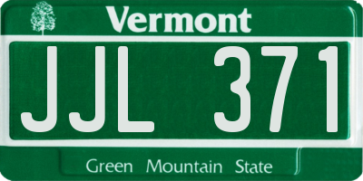 VT license plate JJL371