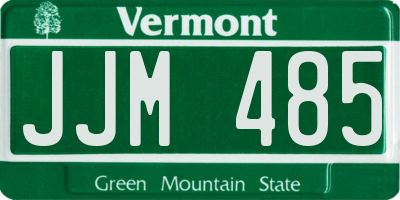 VT license plate JJM485