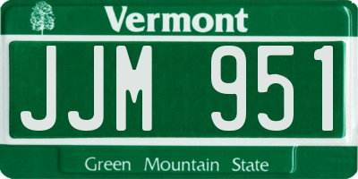 VT license plate JJM951