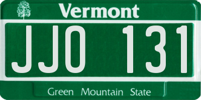 VT license plate JJO131