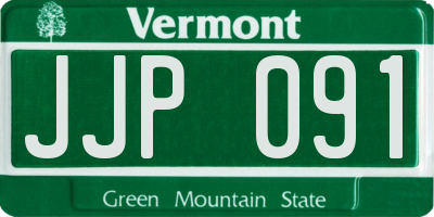 VT license plate JJP091