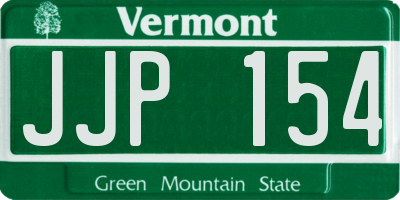 VT license plate JJP154