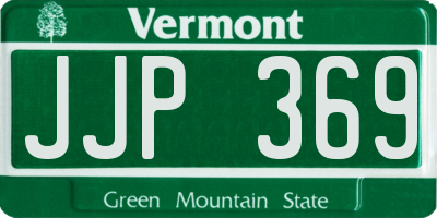 VT license plate JJP369