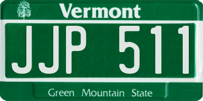 VT license plate JJP511