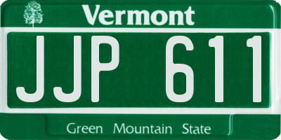 VT license plate JJP611