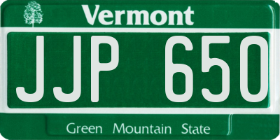 VT license plate JJP650
