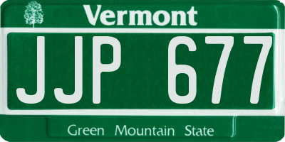 VT license plate JJP677