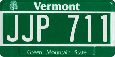 VT license plate JJP711