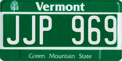 VT license plate JJP969