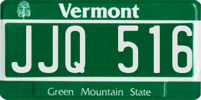 VT license plate JJQ516