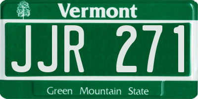 VT license plate JJR271