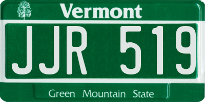 VT license plate JJR519
