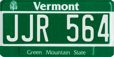 VT license plate JJR564